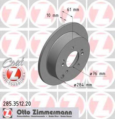 Тормозной диск ZIMMERMANN 285.3512.20