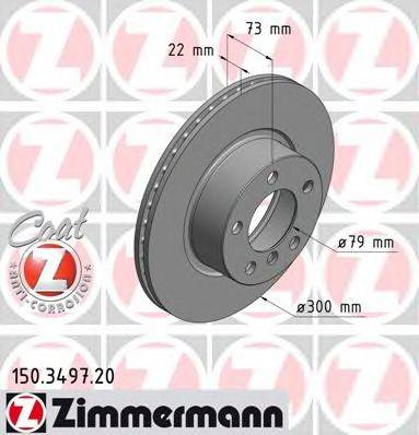 Тормозной диск ZIMMERMANN 150.3497.20