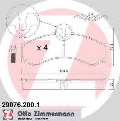 Колодки (дисковый тормоз) ZIMMERMANN 29076.200.1