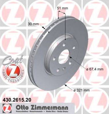 Тормозной диск ZIMMERMANN 430.2615.20