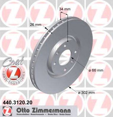 Тормозной диск ZIMMERMANN 440.3120.20