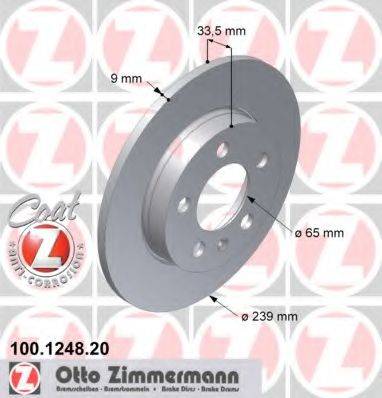 Тормозной диск ZIMMERMANN 100.1248.20
