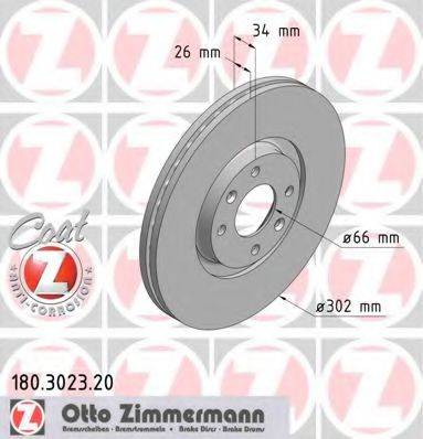 Тормозной диск ZIMMERMANN 180.3023.20