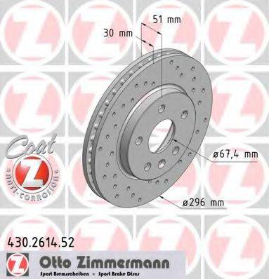 гальмівний диск ZIMMERMANN 430.2614.52