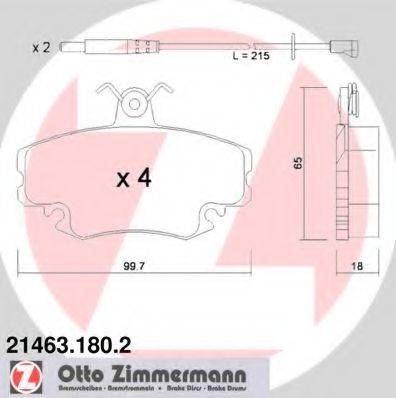 Колодки (дисковый тормоз) ZIMMERMANN 21463.180.2
