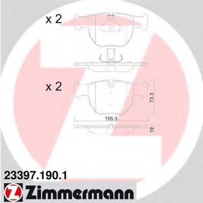 Колодки (дисковый тормоз) ZIMMERMANN 23397.190.1