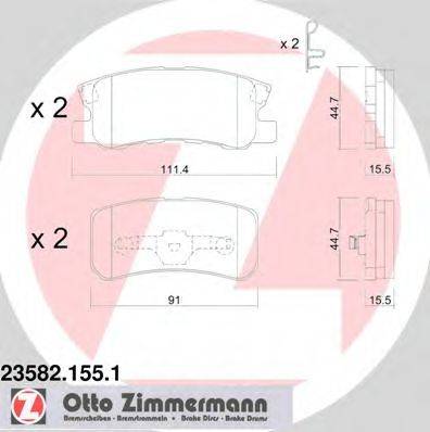 Колодки (дисковый тормоз) ZIMMERMANN 23582.155.1