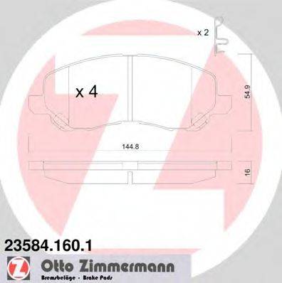 Колодки (дисковый тормоз) ZIMMERMANN 23584.160.1