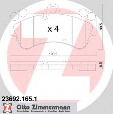 Колодки (дисковый тормоз) ZIMMERMANN 23692.165.1