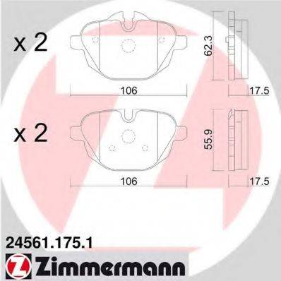 Колодки (дисковый тормоз) ZIMMERMANN 24561.175.1