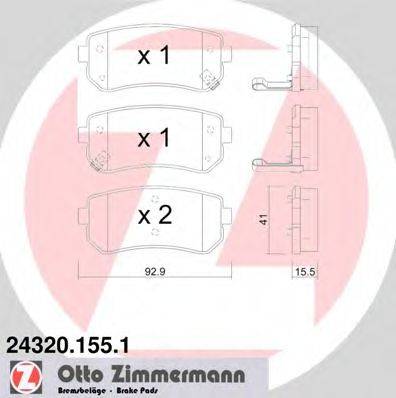 Колодки (дисковый тормоз) ZIMMERMANN 24320.155.1