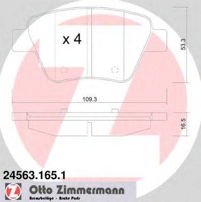 Колодки (дисковый тормоз) ZIMMERMANN 24563.165.1