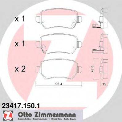 Колодки (дисковый тормоз) ZIMMERMANN 23417.150.1