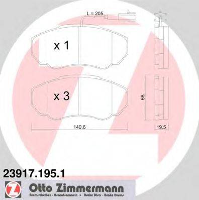 Колодки (дисковый тормоз) ZIMMERMANN 23917.195.1