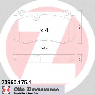 Колодки (дисковый тормоз) ZIMMERMANN 23960.175.1