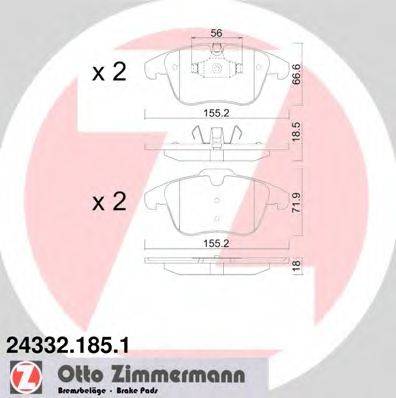 Колодки (дисковый тормоз) ZIMMERMANN 24332.185.1