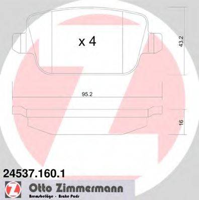 Колодки (дисковый тормоз) ZIMMERMANN 24537.160.1