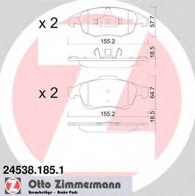 Колодки (дисковый тормоз) ZIMMERMANN 24538.185.1