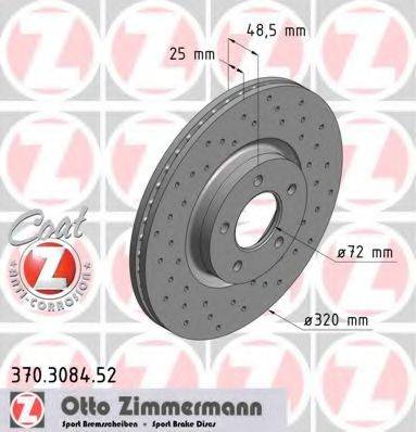 Тормозной диск ZIMMERMANN 370.3084.52