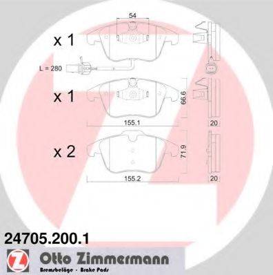 Колодки (дисковый тормоз) ZIMMERMANN 24705.200.1