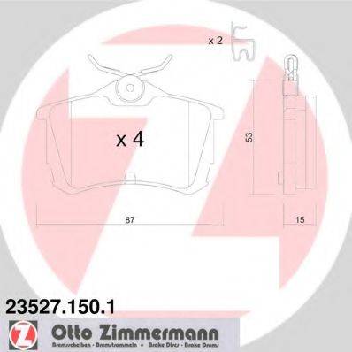Колодки (дисковый тормоз) ZIMMERMANN 23527.150.1