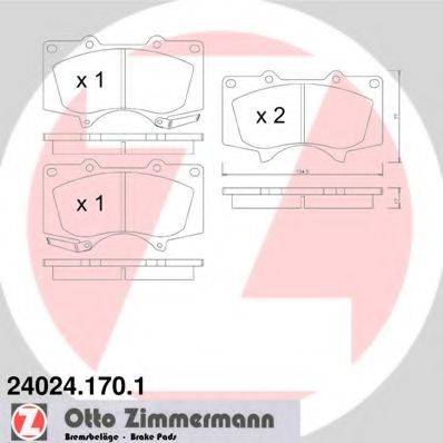Колодки (дисковый тормоз) ZIMMERMANN 24024.170.1
