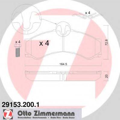 Колодки (дисковый тормоз) ZIMMERMANN 29153.200.1