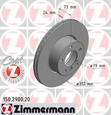 гальмівний диск ZIMMERMANN 150.2900.20