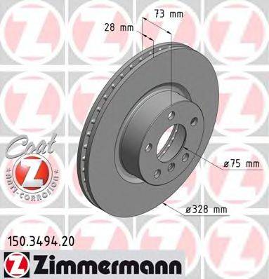Тормозной диск ZIMMERMANN 150.3494.20