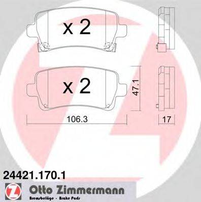 Колодки (дисковый тормоз) ZIMMERMANN 24421.170.1
