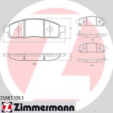 Колодки (дисковый тормоз) ZIMMERMANN 25087.170.1