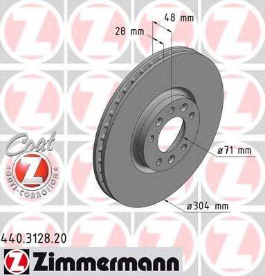 Тормозной диск ZIMMERMANN 440.3128.20