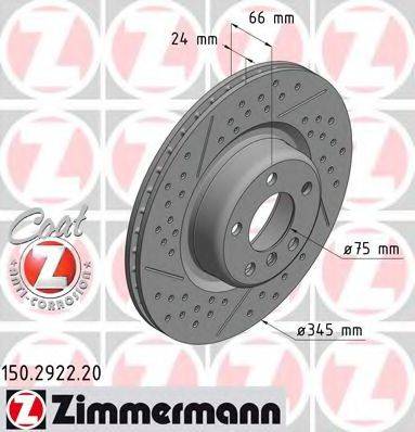 Тормозной диск ZIMMERMANN 150.2922.20