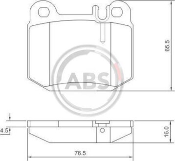 Колодка тормозов. диск. MB ML KLASSE (W163) задн. (выр-во ABS) a.B.S. 37194