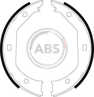 Колодка тормозов. барабан. BMW 535I задн. (выр-во ABS) a.B.S. 8973