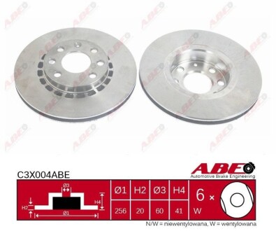 Тормозной диск abe c3X004ABE