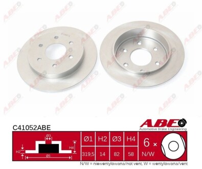 Тормозной диск abe c41052ABE