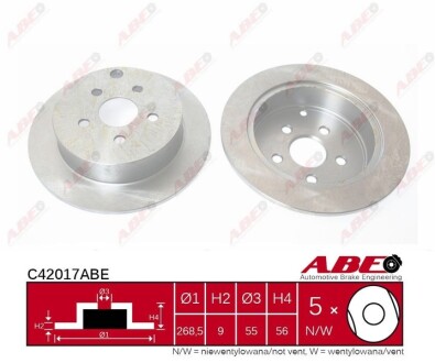 Гальмівний диск abe c42017ABE