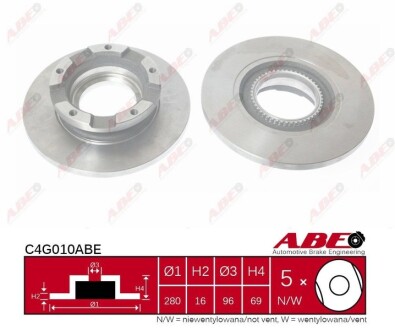 Гальмівний диск abe c4G010ABE