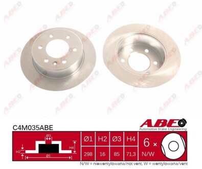 Тормозной диск abe c4M035ABE