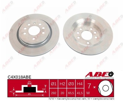 Тормозной диск abe c4X018ABE