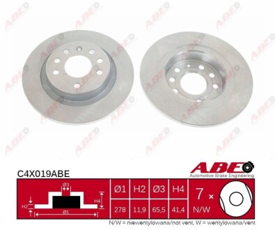 Тормозной диск abe c4X019ABE