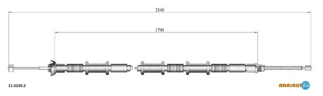 Трос остановочных тормозов adriauto 1102392