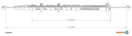 Трос остановочных тормозов adriauto 1102431