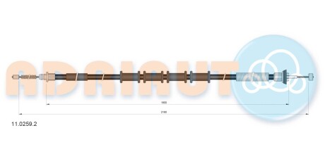 Трос зупиночних гальм adriauto 1102592