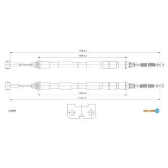 FORD трос ручного гальма задн. Escort adriauto 13.0294