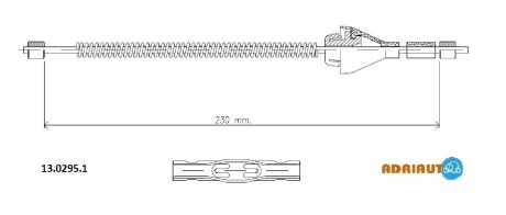 Трос зупиночних гальм adriauto 1302951