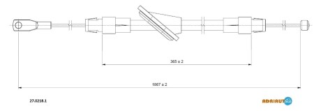 Трос остановочных тормозов adriauto 2702181