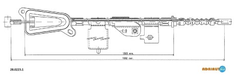 Трос зупиночних гальм adriauto 2802231