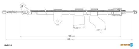 Трос зупиночних гальм adriauto 2802491